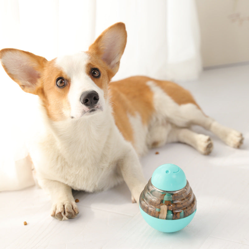 KFX-0481853 Pet Swing Ball Tumbler Toy for Dogs and Cats - Interactive Training Activity, Pink and Blue Colors, Durable ABS and PP Materials