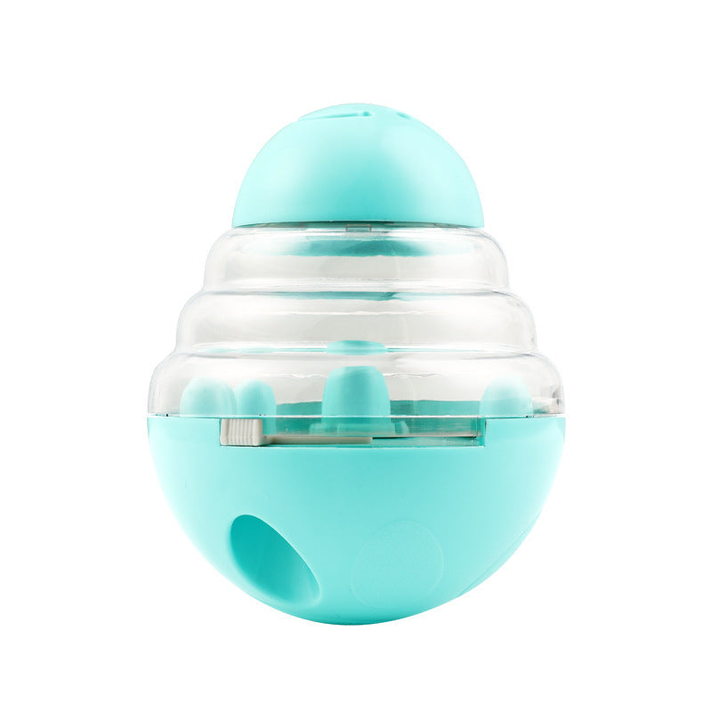 KFX-0481853 Pet Swing Ball Tumbler Toy for Dogs and Cats - Interactive Training Activity, Pink and Blue Colors, Durable ABS and PP Materials