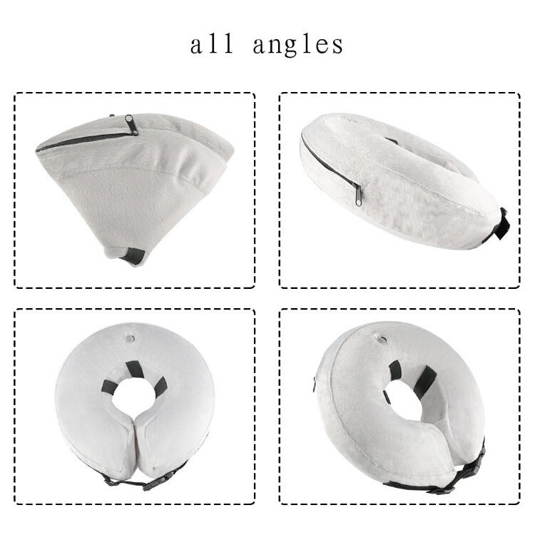 KFX-0483005 Inflatable Cotton Pet Collar - Adjustable Neck Sizes for Comfort and Support