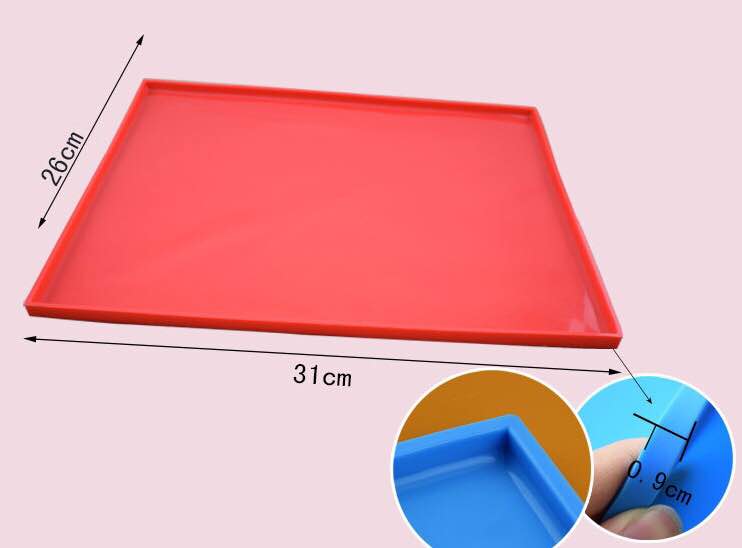 KFX-0484797 Silicone Pet Placemat - Waterproof, Non-Slip Design with Raised Edges for Easy Cleanup