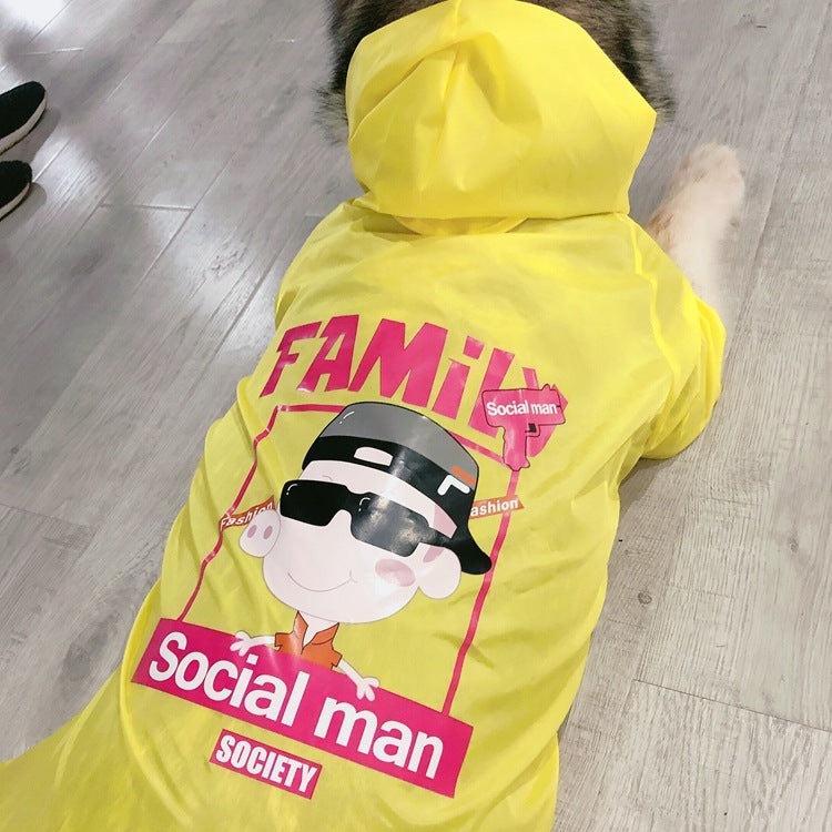 KFX-0485181 Waterproof Polyester Dog Raincoat for All Breeds – Casual Design