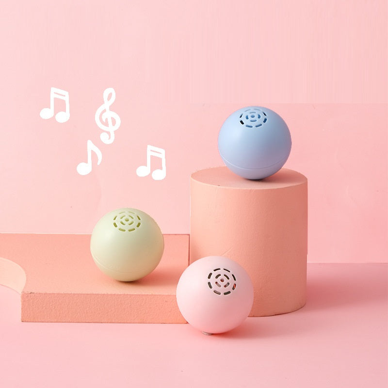KFX-0488381 Self-Hi Music Ball Toy for Cats - Interactive Sound and Bites in Blue, Pink, and Green