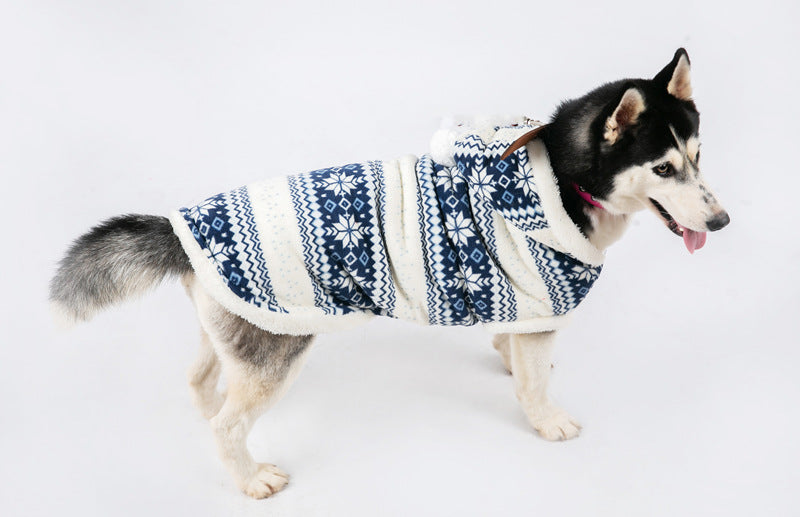 KFX-0491197 Cotton Dog Jacket for Large and Medium Breeds in Blue, Red, and Patterns