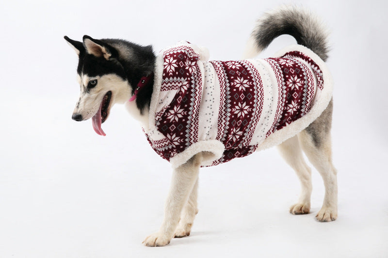 KFX-0491197 Cotton Dog Jacket for Large and Medium Breeds in Blue, Red, and Patterns