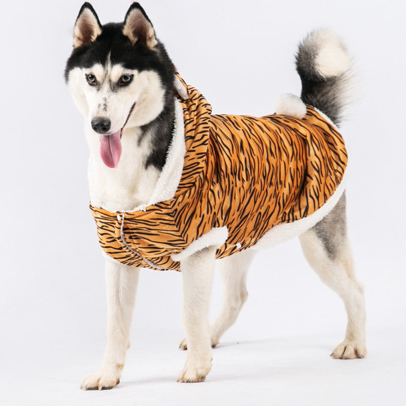 KFX-0491197 Cotton Dog Jacket for Large and Medium Breeds in Blue, Red, and Patterns