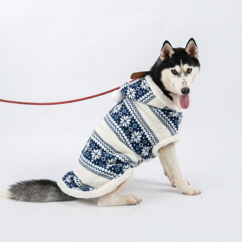 KFX-0491197 Cotton Dog Jacket for Large and Medium Breeds in Blue, Red, and Patterns