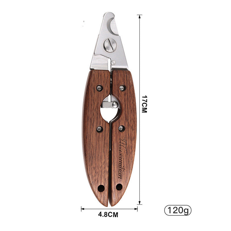 KFX-0492349 Antique Solid Wood Pet Comb for Cats and Dogs - Double-Sided Open Knot and Needle Design