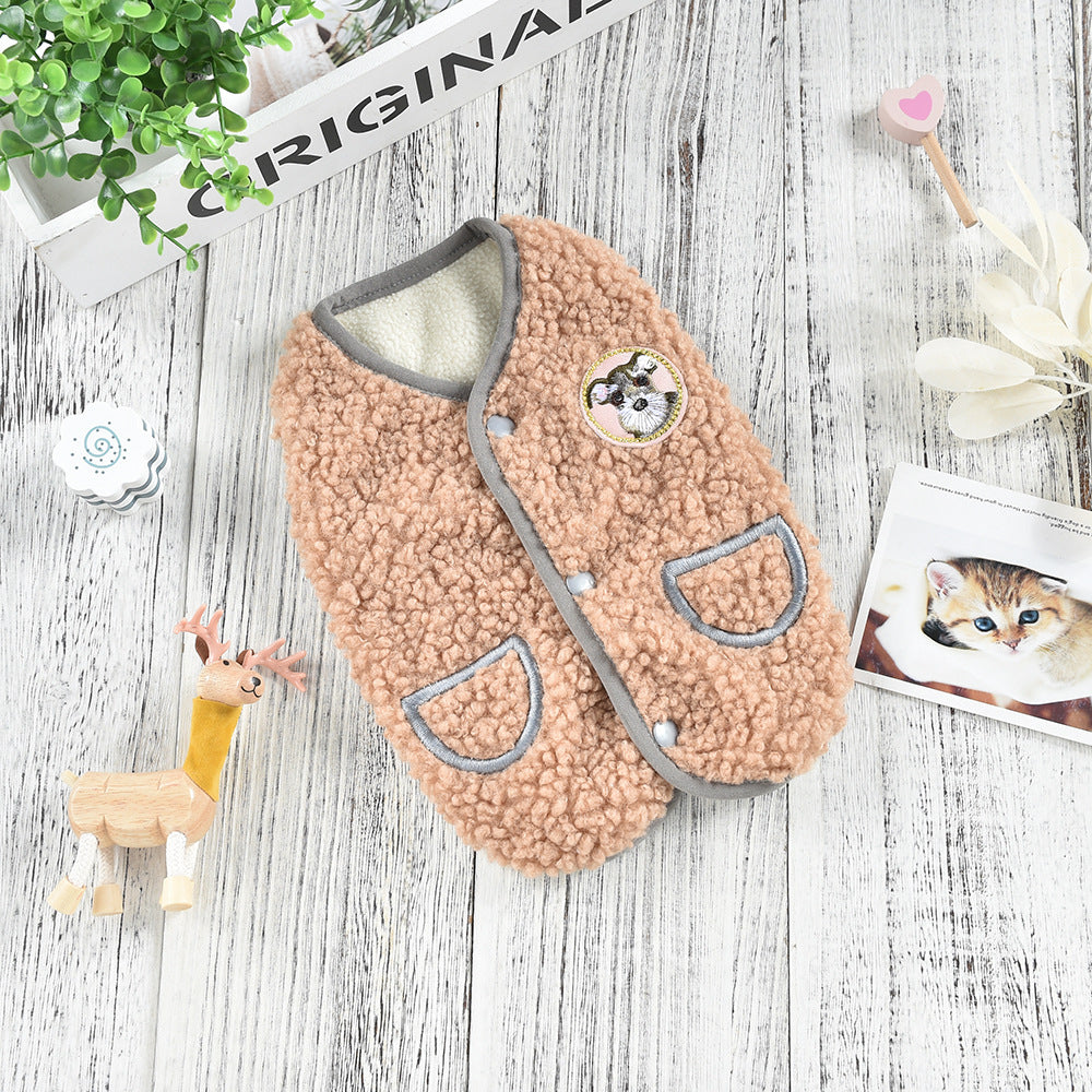 KFX-0493117 Cozy Polar Fleece Pet Vest for Autumn and Winter in Various Colors