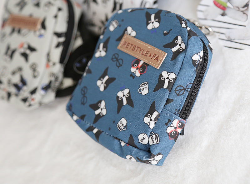 KFX-0496317 Bullfight Print Pet Backpack for Dogs and Cats - Available in White, Two Sizes