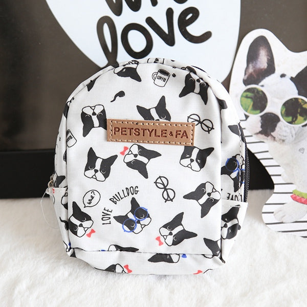 KFX-0496317 Bullfight Print Pet Backpack for Dogs and Cats - Available in White, Two Sizes