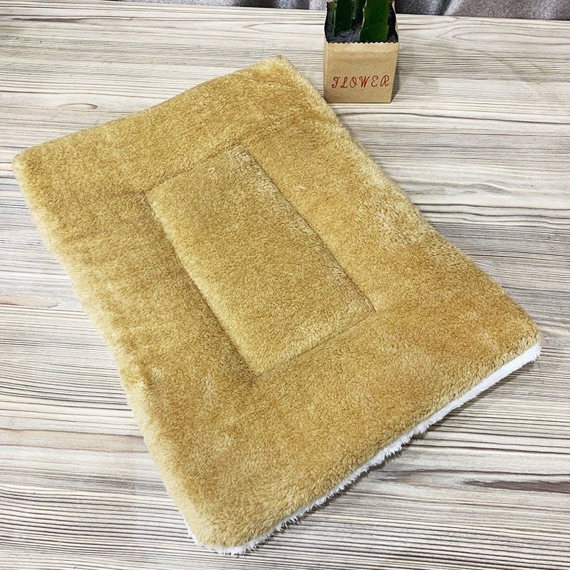 KFX-0496573 Pet Mattress for Cats and Dogs - Soft Velvet Sleeping Pad in Various Sizes and Patterns