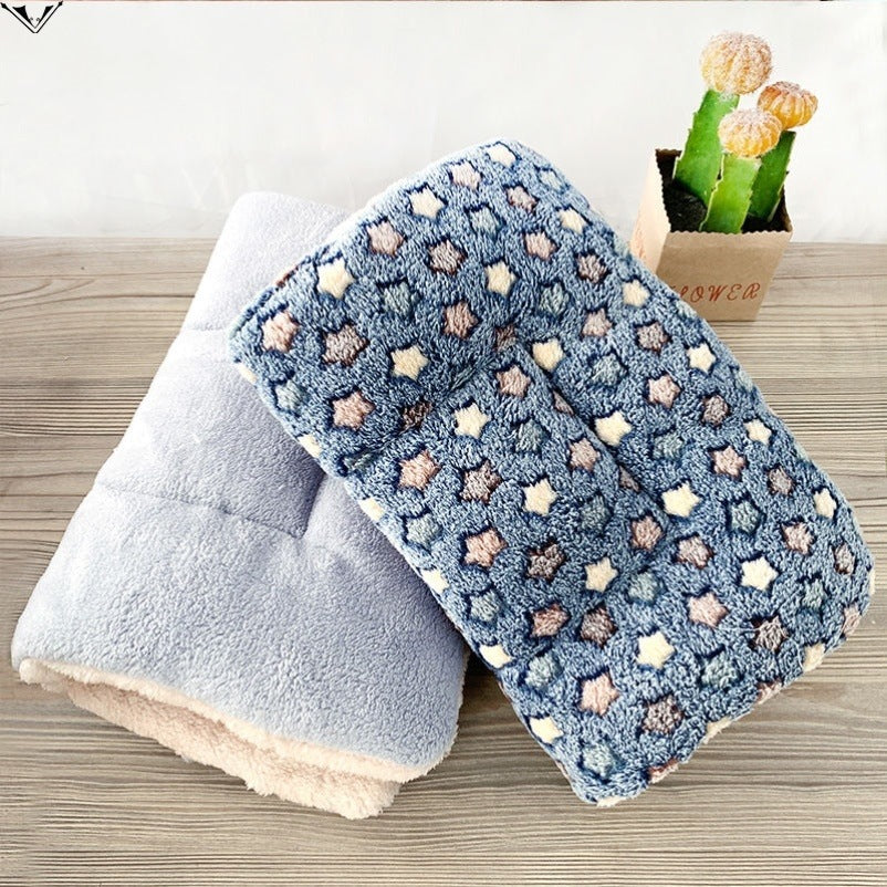 KFX-0496573 Pet Mattress for Cats and Dogs - Soft Velvet Sleeping Pad in Various Sizes and Patterns