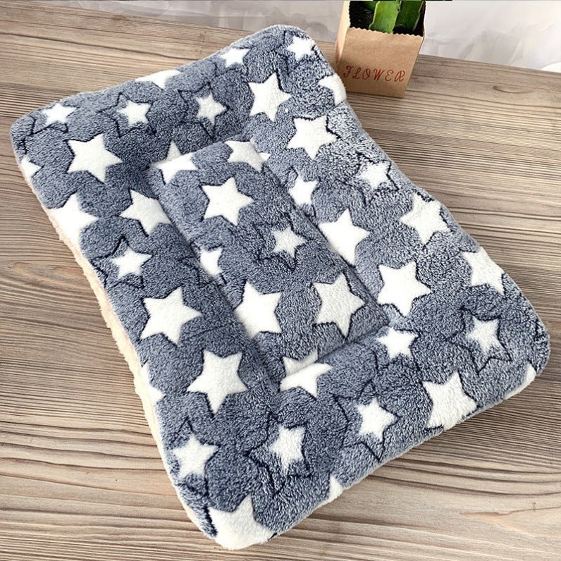 KFX-0496573 Pet Mattress for Cats and Dogs - Soft Velvet Sleeping Pad in Various Sizes and Patterns