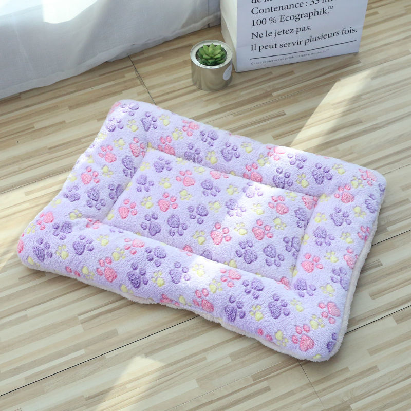 KFX-0496573 Pet Mattress for Cats and Dogs - Soft Velvet Sleeping Pad in Various Sizes and Patterns