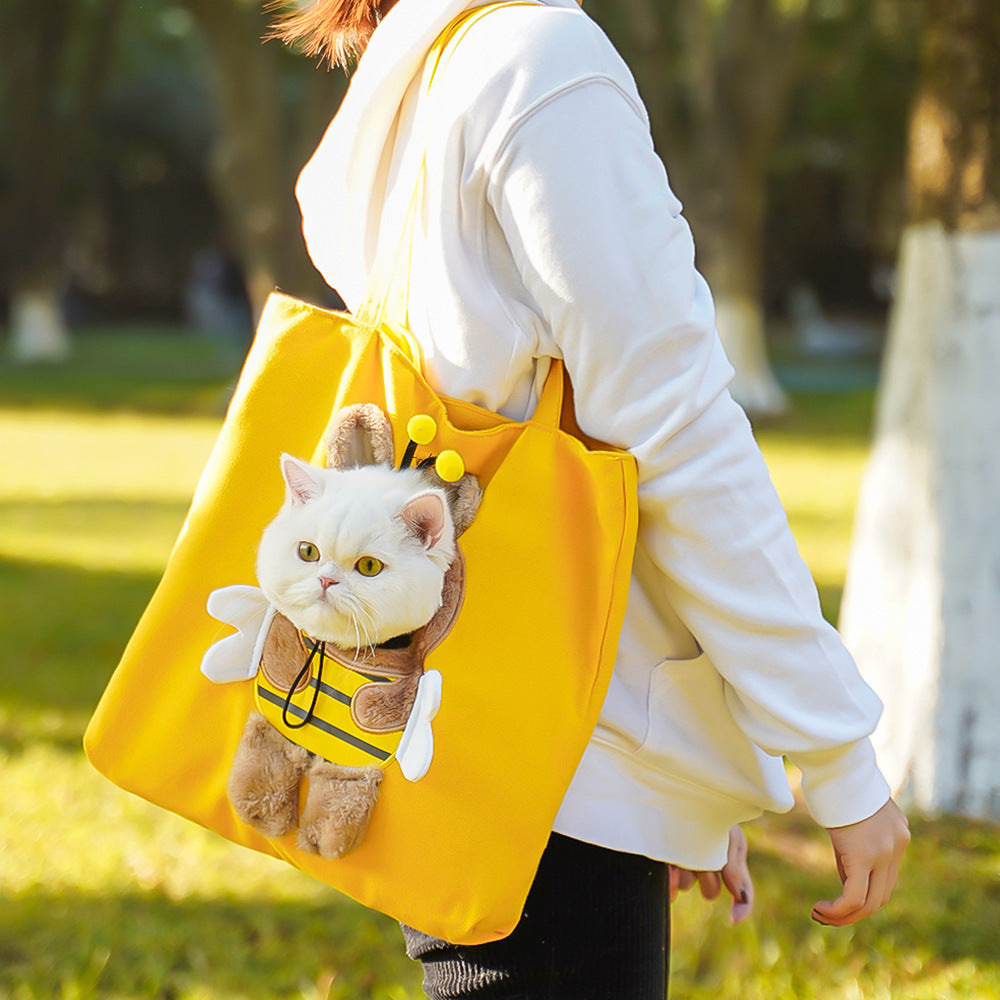 KFX-0498749 Portable Canvas Cat and Dog Diaper Shoulder Bag - Various Patterns Available