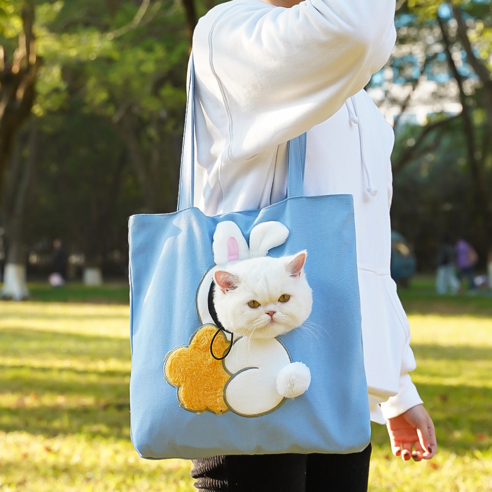 KFX-0498749 Portable Canvas Cat and Dog Diaper Shoulder Bag - Various Patterns Available