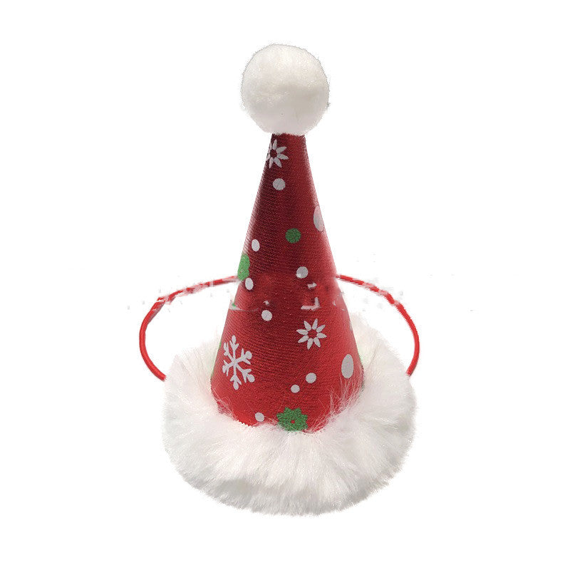 KFX-0499901 Pet Christmas Hat and Bow Tie Set - Winter Holiday Outfit for Dogs and Cats