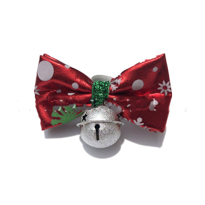 KFX-0499901 Pet Christmas Hat and Bow Tie Set - Winter Holiday Outfit for Dogs and Cats