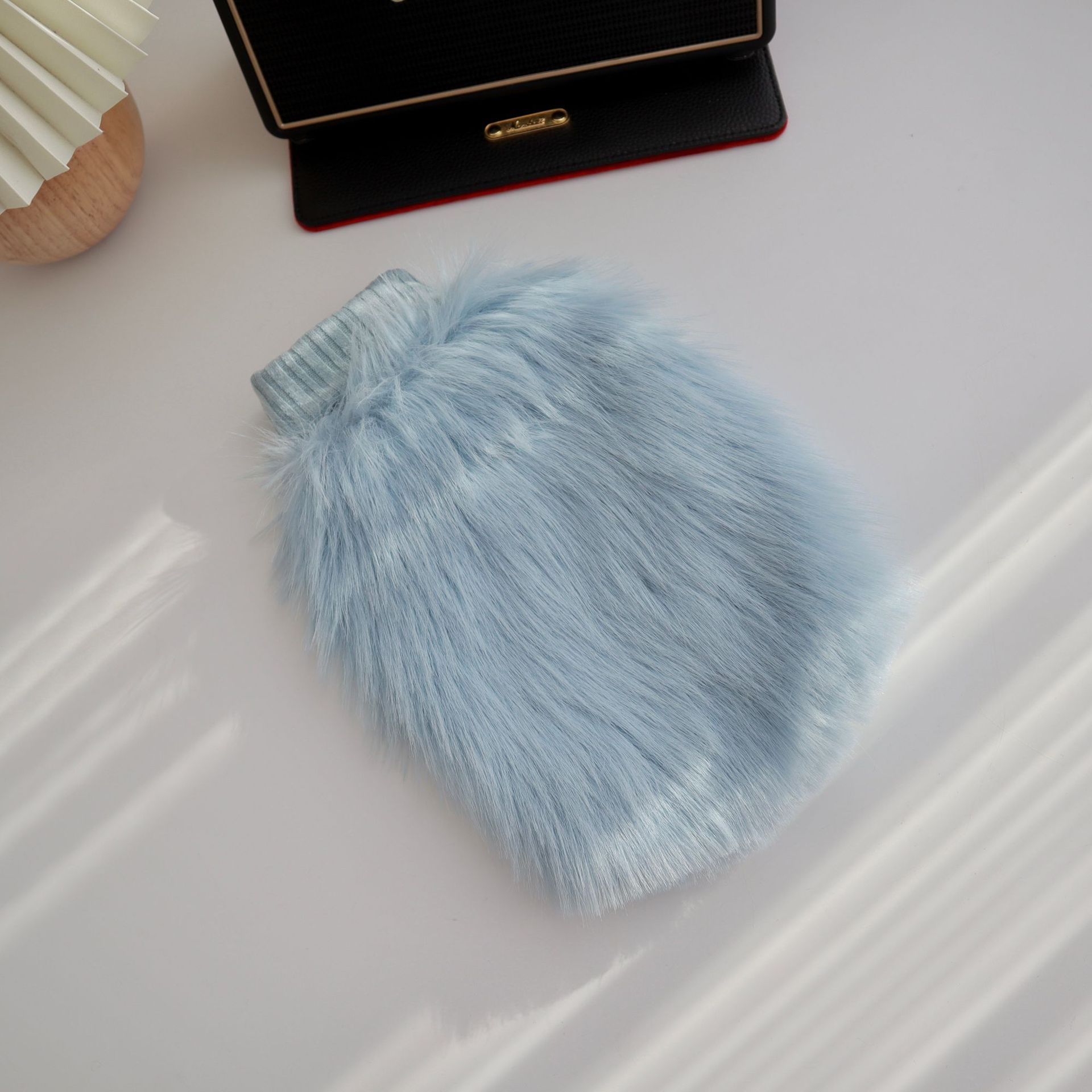 KFX-0500285 Warm Thick Fox Fur Dog Winter Clothes in Blue, Yellow, Pink