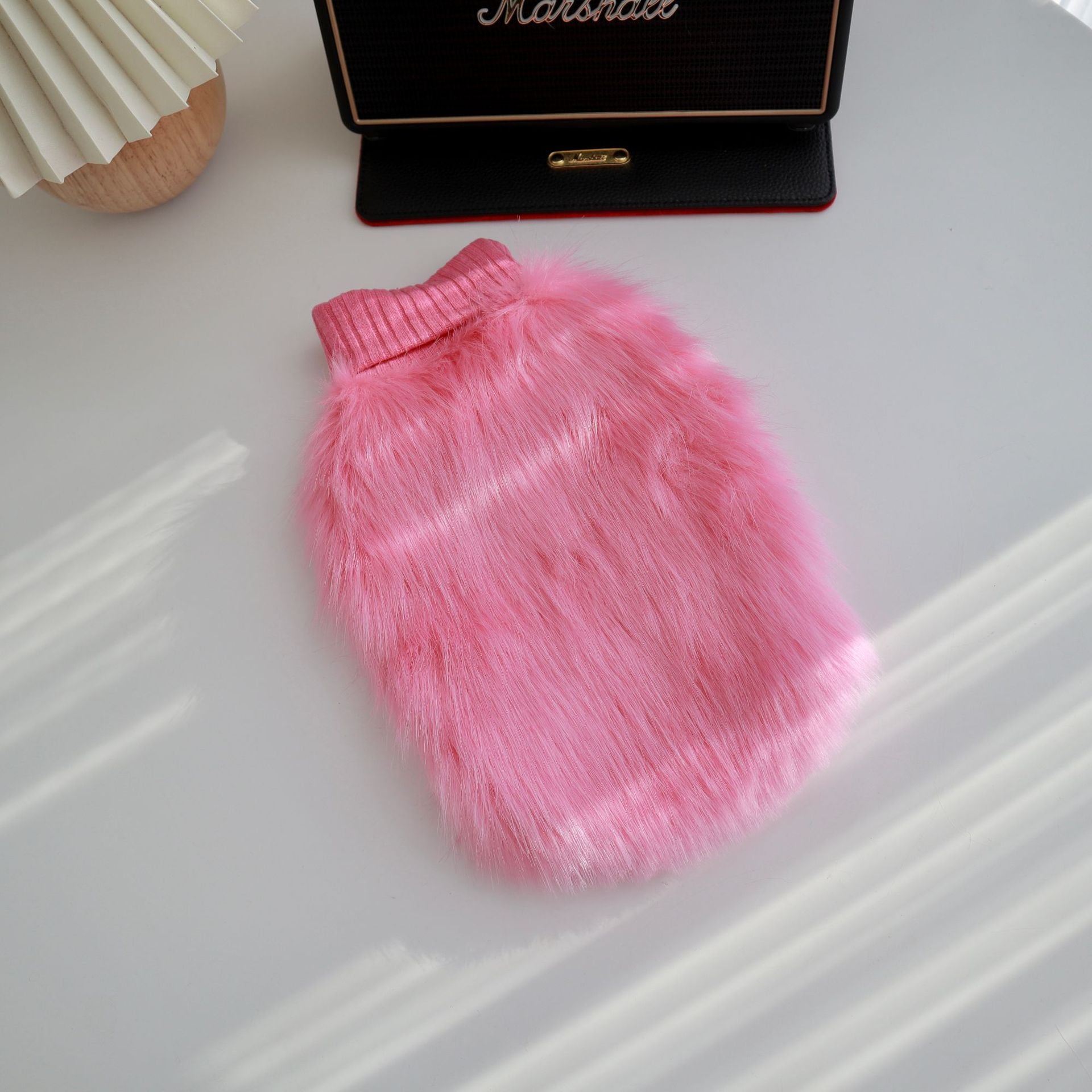 KFX-0500285 Warm Thick Fox Fur Dog Winter Clothes in Blue, Yellow, Pink