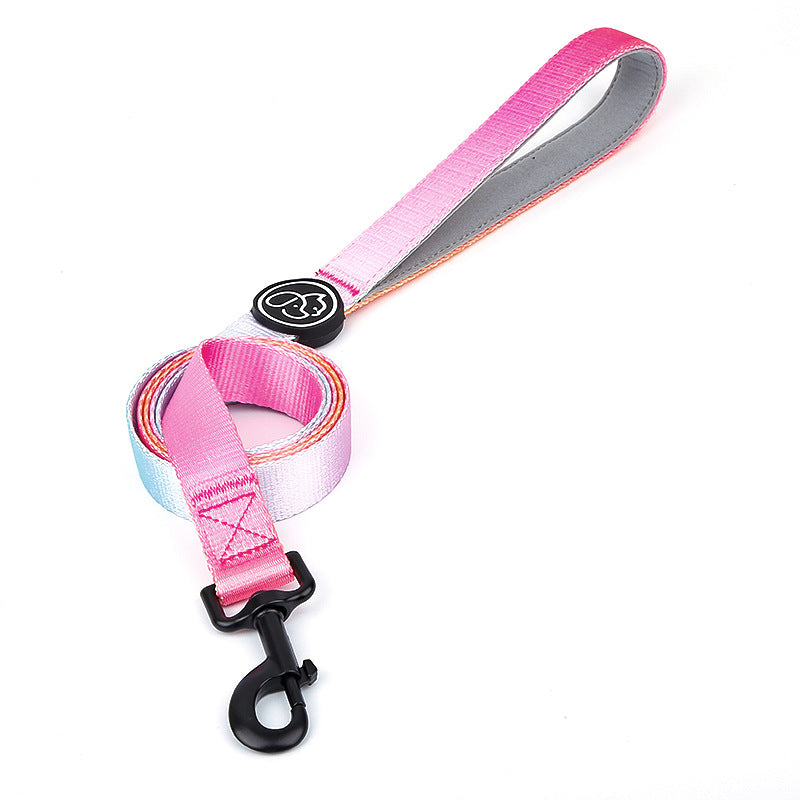 KFX-0501565 I Shaped Chest Strap Dog Collar and Leash Set in Various Colors