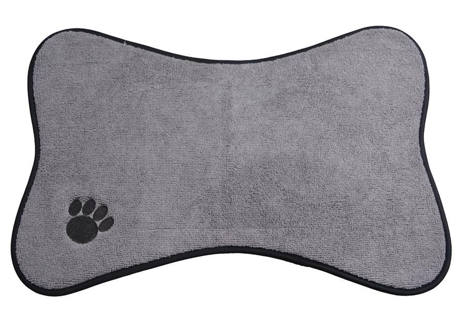 KFX-0504125 Microfiber Anti-Slip Dog and Cat Bowl Place Mat - Removable and Washable Pet Food Mat