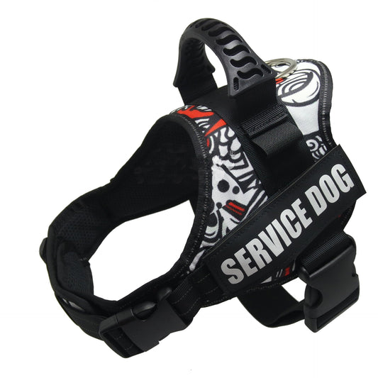 KFX-0507325 Explosion-Proof Nylon Chest Harness Leash for Pets - Breathable, Wear-Resistant with Locking Buckle