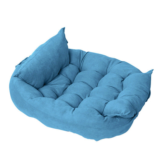 KFX-0508093 Customizable Multifunctional Folding Square Pet Cushion - Soft Deerskin Velvet with PP Cotton Filling, Stylish Design in Five Colors