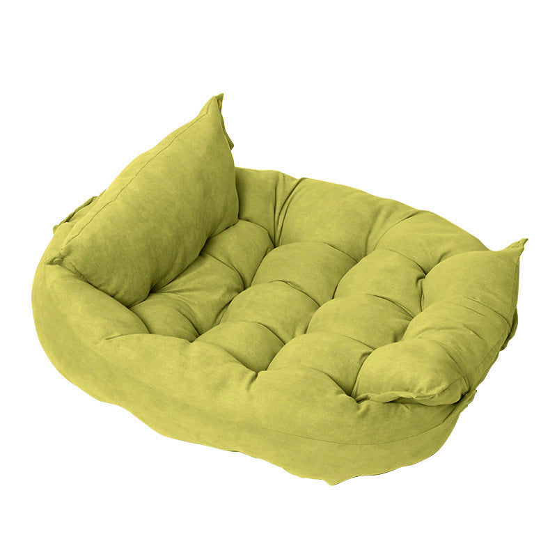 KFX-0508093 Customizable Multifunctional Folding Square Pet Cushion - Soft Deerskin Velvet with PP Cotton Filling, Stylish Design in Five Colors