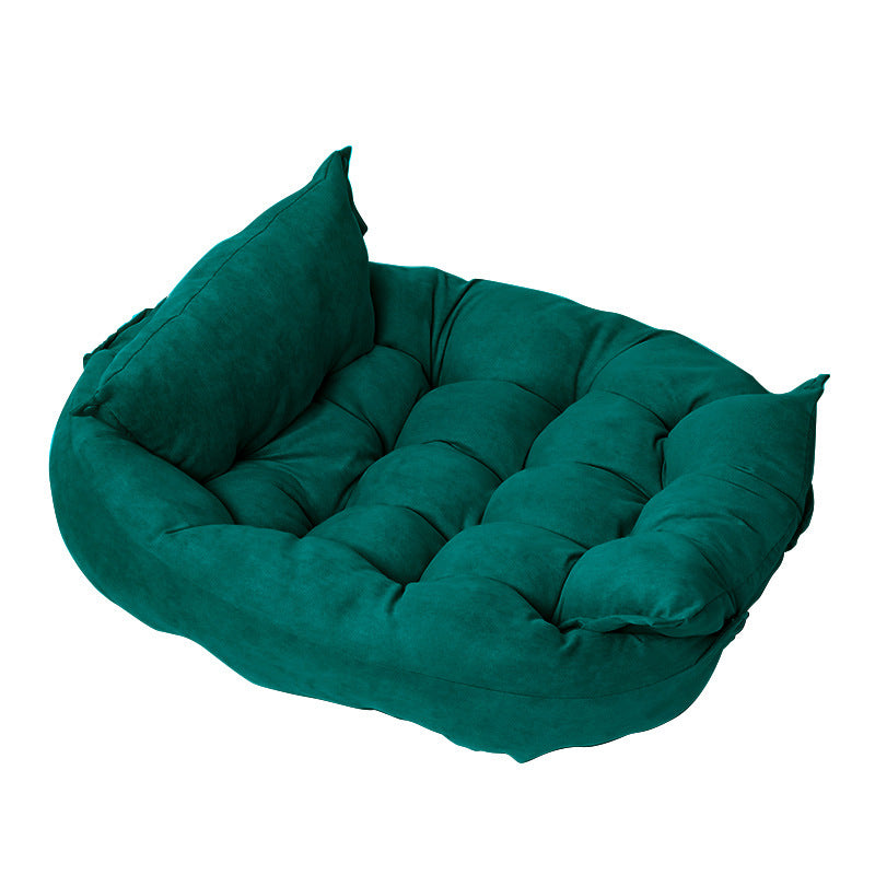 KFX-0508093 Customizable Multifunctional Folding Square Pet Cushion - Soft Deerskin Velvet with PP Cotton Filling, Stylish Design in Five Colors