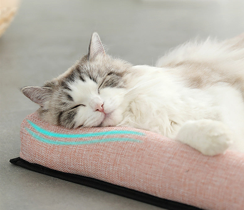 KFX-0509885 Rattan Summer Sleeping Mat in Pink, Gray, and Brown - Available in Sizes S, M, L