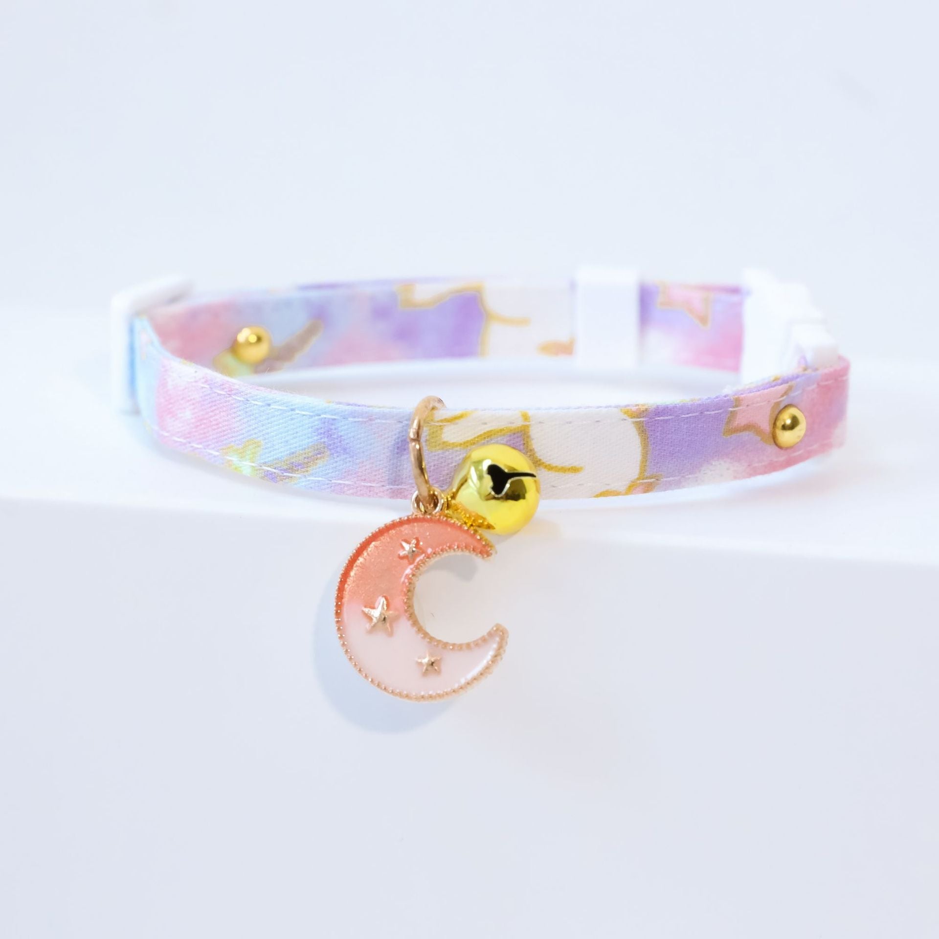 KFX-0510013 Cute Adjustable Cloth Dog Collar with Safety Buckle - XS to M Sizes Available