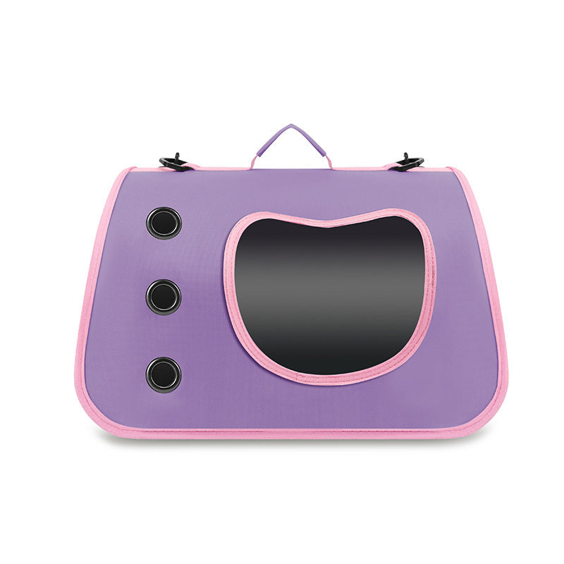 KFX-0510269 Portable Large Capacity Crossbody Pet Bag - Breathable Oxford Cloth in Various Colors