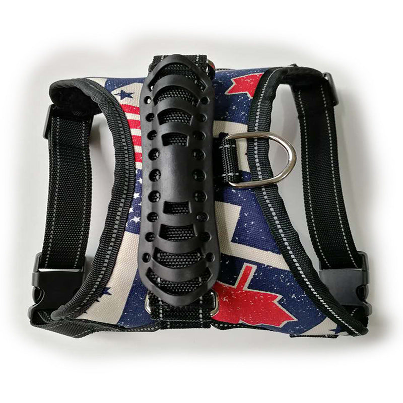 KFX-0513085 Comfortable Non-Strangling Dog Chest Harness - Breathable Oxford & Mesh Fabric for All Dog Sizes