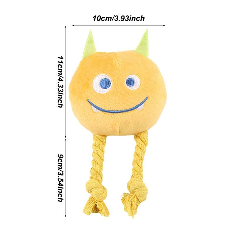 KFX-0515261 Durable Cartoon Dog Squeaky Toy - Chewable Teething with Knot Design, Ideal for Interactive Play and Teeth Cleaning