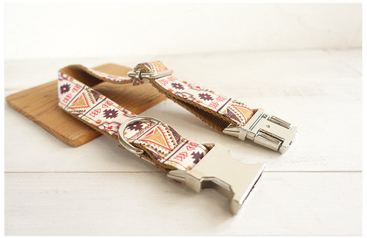 KFX-0515773 Brown Pet Bow Tie Set with Adjustable Leash, Polyester Material, Multiple Sizes Available