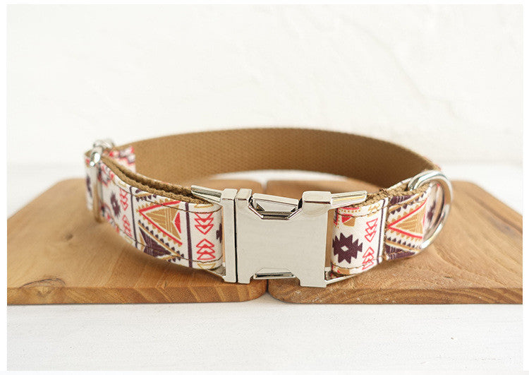 KFX-0515773 Brown Pet Bow Tie Set with Adjustable Leash, Polyester Material, Multiple Sizes Available