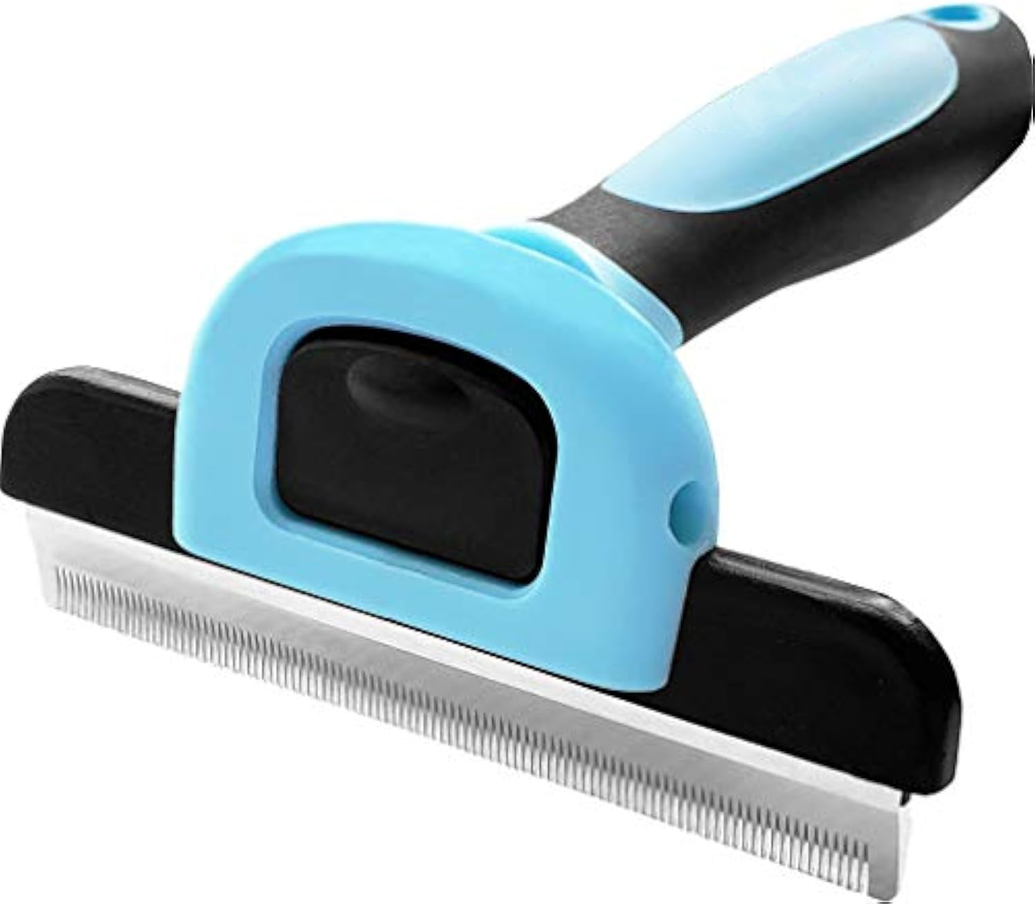 KFX-0521021 Professional Pet De-Shedding Tool for Dogs and Cats - Ergonomic Stainless Steel Brush with Easy Clean Design