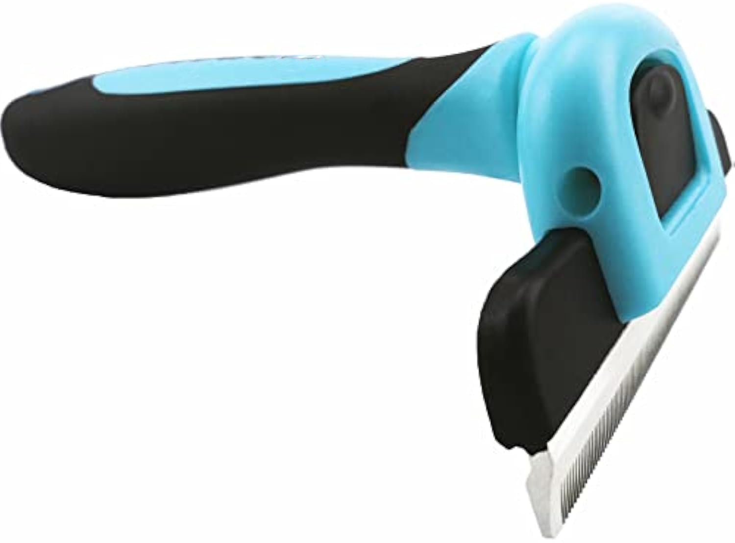 KFX-0521021 Professional Pet De-Shedding Tool for Dogs and Cats - Ergonomic Stainless Steel Brush with Easy Clean Design