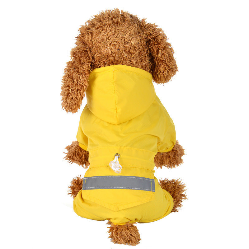 KFX-0521917 Durable Waterproof Pet Poncho with Pocket for All Weather Conditions