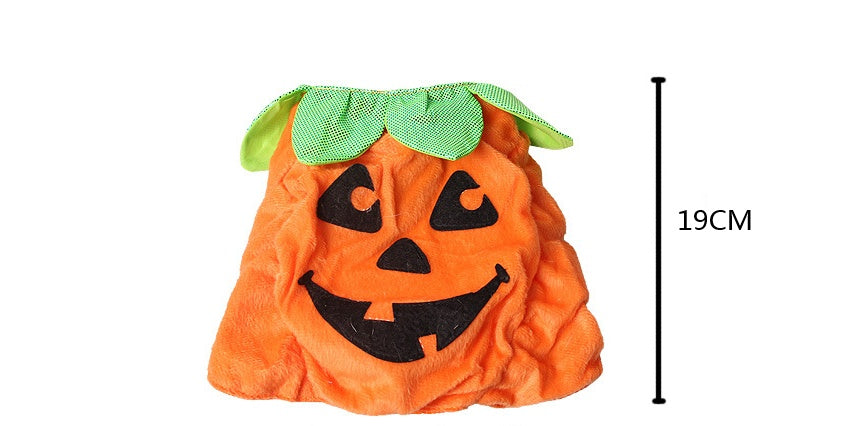 KFX-0523709 Pumpkin Costume Set for Pets with Adjustable Hat and Dress for Halloween