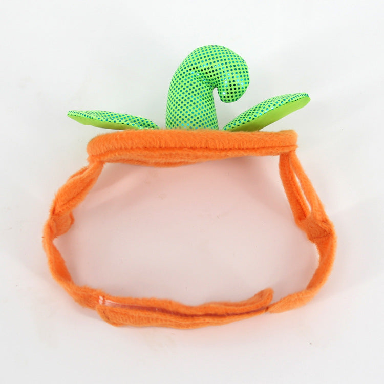KFX-0523709 Pumpkin Costume Set for Pets with Adjustable Hat and Dress for Halloween