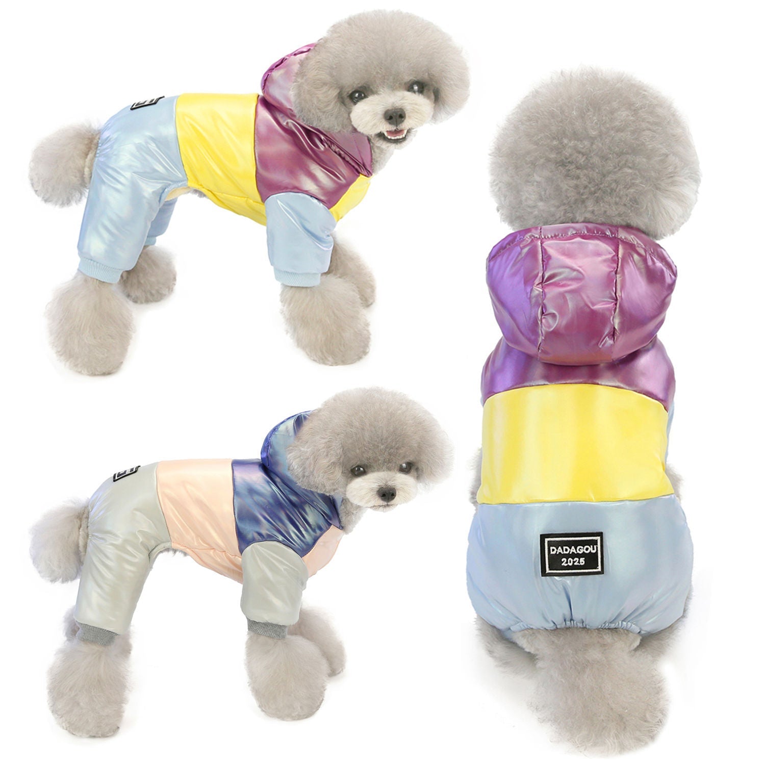 KFX-0523965 Winter Casual Cotton Dog Clothes in Yellow and Pink for All Sizes