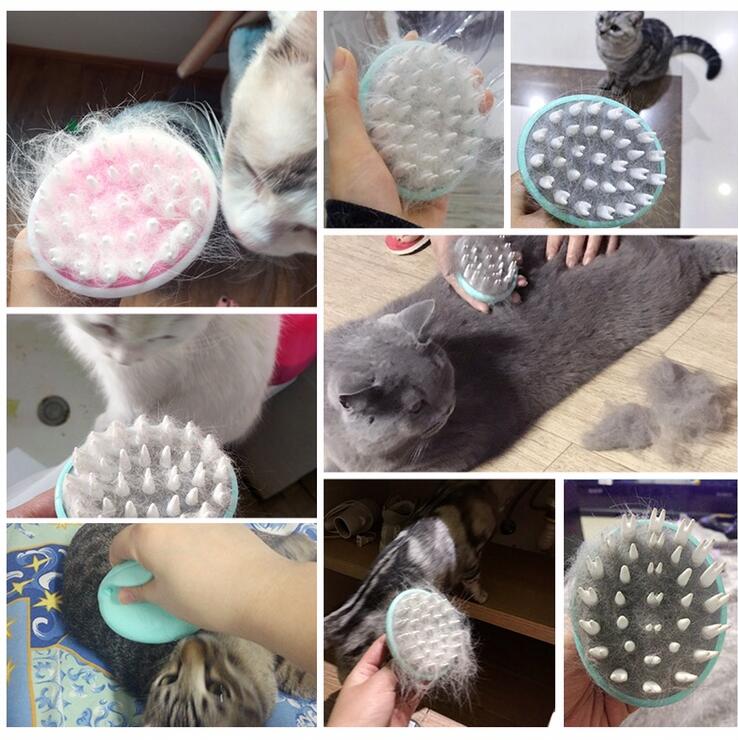 KFX-0530877 Comfortable Silicone Pet Bath Brush for Dog and Puppy Grooming and Massage