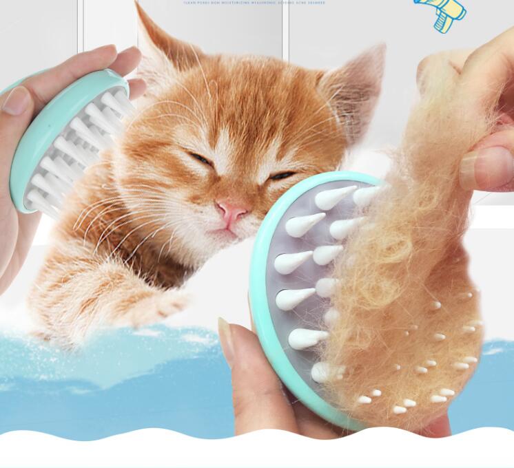 KFX-0530877 Comfortable Silicone Pet Bath Brush for Dog and Puppy Grooming and Massage