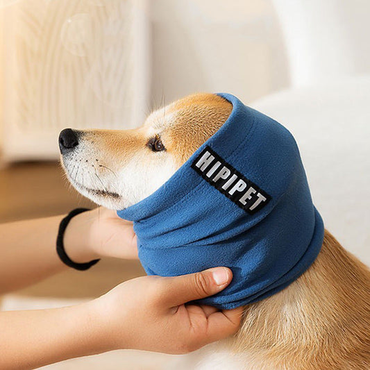 KFX-0532669 Pet High Elastic Scarf for Noise Reduction and Comfort - Available in Blue and Pink