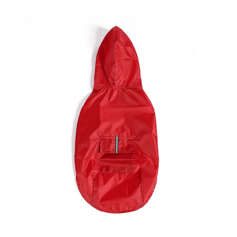 KFX-0533437 Reflective Windproof Hooded Raincoat for Large Dogs in Multiple Colors