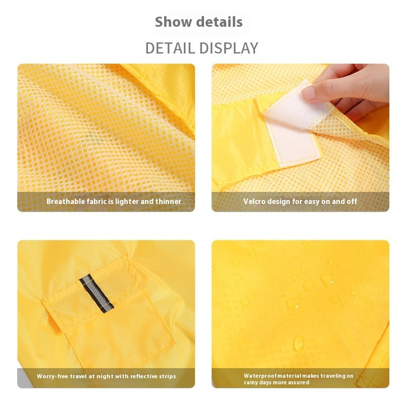 KFX-0533437 Reflective Windproof Hooded Raincoat for Large Dogs in Multiple Colors