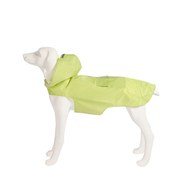 KFX-0533437 Reflective Windproof Hooded Raincoat for Large Dogs in Multiple Colors