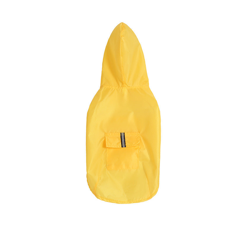 KFX-0533437 Reflective Windproof Hooded Raincoat for Large Dogs in Multiple Colors